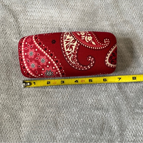 Vera Bradley hard sided sunglasses case red paisley - Picture 6 of 6
